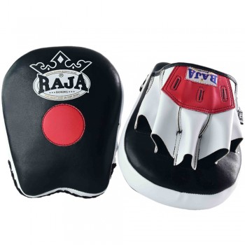 Raja Boxing RPM-3 Лапы Боксерские Тайский Бокс Черно-Красно-Белые